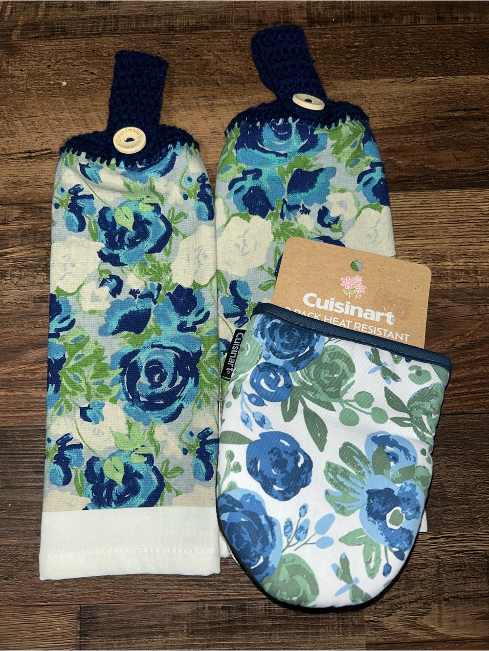 Blue Floral Kitchen Set